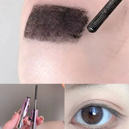 Silk Fiber Lashes Mascara with Metal Brush Head Long Lasting Curling Eyelash Extensions 4D Quick Dry Lengthening Eye Makeup Tool