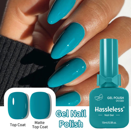 Single-use gel nail polish, 15ml each, requires LED lighting, solid color, a must-have for manicures | Vibrant nail colors | Nai
