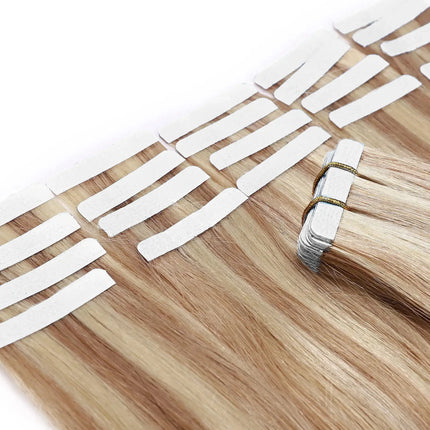 Real Human Hair Straight Tape In Extensions Double Sided For Skin Weft Tape In Hair Extensions 20Pcs Seamless Hair Extensions