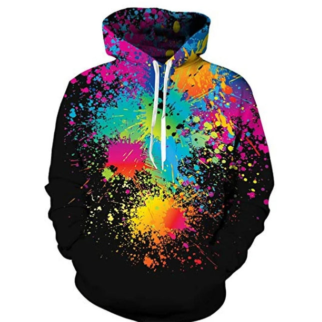 Newest Rainbow Graffiti 3D Printed Man Women Fashion Y2K Hoodie Oversized Streetwear Pullovers Hooded Sweatshirts Kids Clothing