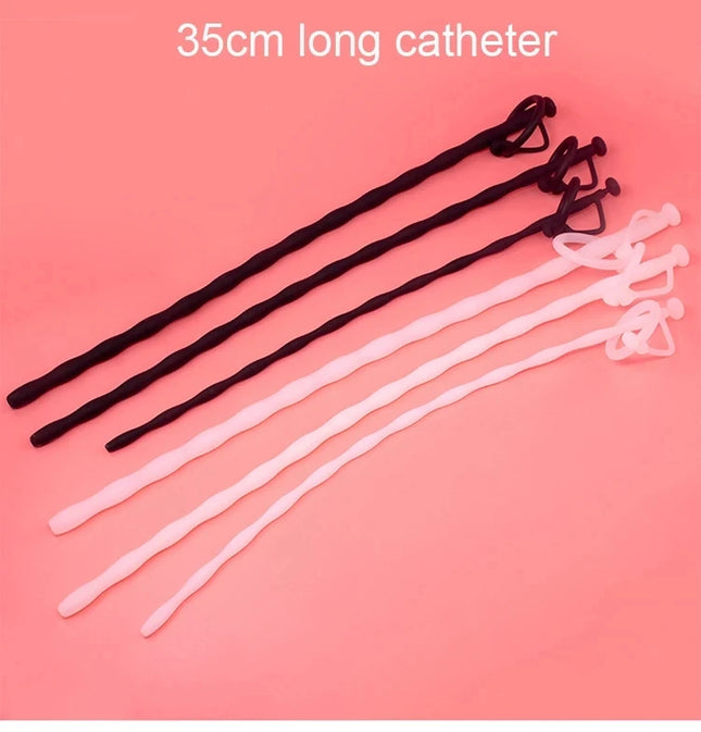 35CM Long Prostate Hollow Urethral Catheter Dilator Horse Eye Irritation Adult Sex Toys For Urethra Masturbation Men Penis Plug