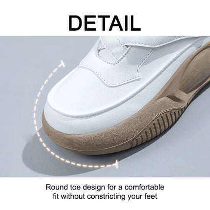 Women's High Top Shoes Spring Soft Leather ComfortableTravel Sneakers Casual Antislip Shoes