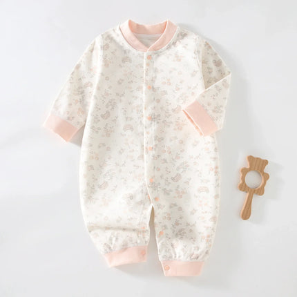 Autumn Baby Clothes Bodysuit&One Pieces Boys Girls Newborn Rompers Solid Color 100 Cotton 0-24M Long Sleeve Loungewear Outfit