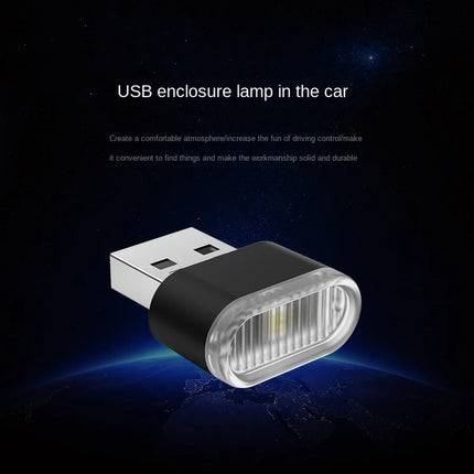Aswesaw USB Light LED USB Night Light Modeling Car Ambient Light Neon Interior Light Car Jewelry (5 kinds of light colors)
