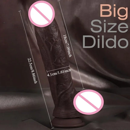 Wearable Realistic Double Silicone Anal Butt Plug Big Dildo Masturbator Huge Penis with Suction Cup Adult Sex Toys  for Women18+
