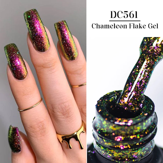 Chameleon Flake Nail Gel Polish Sparkling Glitter Laser Semi Permanent Nails Art Soak Off UV Gel Varnish Nail Supplies Manicure