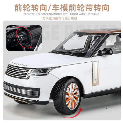1:18 SV 2022 Alloy Car Model Toy Diecast Metal With Sound & Light Rubber Tire SUV Off-road Vehicle for Gift