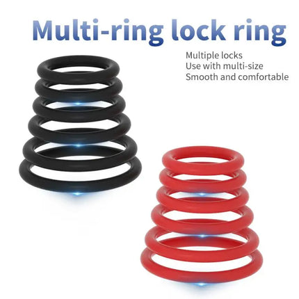 6pcs Adult Product Semen Lock Ring Sex For Locking Male Restraint Foreskin Obstruction Egg Restraint Ring Men Male Adult Sex