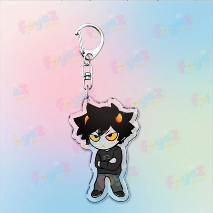 Cartoon Homestuck Keychain Accessories Bag Charms Dave Strider John Egbert Karkat Gamer Keyrings Jewelry Fans Freinds Gift