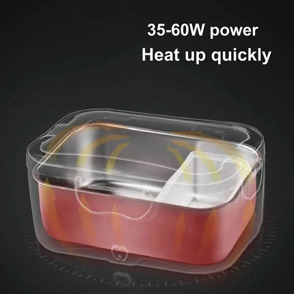 12V/24V Car Electric Lunch Box 1.5L Portable Food Heater Truck No Water Injection 304 Stainless Steel Heated Bento Keep Warm Box