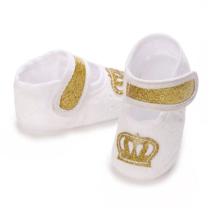 Multiple Options Newborn Baby First Baptist Shoe: Newborn Boy and Girl White Baptist Shoes Soft Sole Walking Shoes Size-9CM-10CM