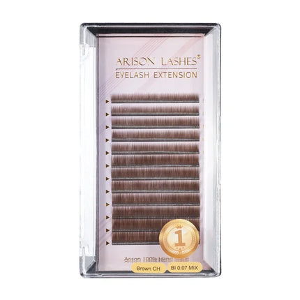 12 Lines Brown Eyebrown Extension 0.07 5/6/7/8mm Makeup Professional Individual eyebrow Extensions Soft Natural for Wholesale