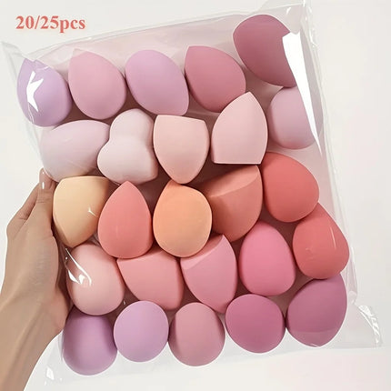 25PCS Latex-Free Makeup Sponge Set, Blendable for Liquid Foundation & Cream, Soft Face Cosmetic Tools Kit