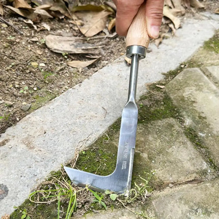 Crack Weeder Crevice Weeding Tool Stainless Steel Manual Weeder Beech Handle Lawn Yard Gardening Tool