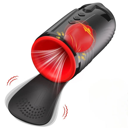 Male Masturbator Penis Training Vibrator Glans Massage Testicle Stimulator Delay Stamina Trainer Blowjob Machine Sex Toy for Men