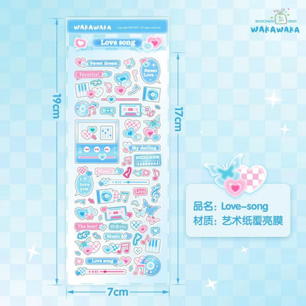 SCRAPBOOK Music Decorative STICKER Korean DIY Phone Luggage Motorcycle Laptop Flakes Idol Card Deco Sticker