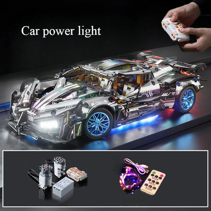 1:14 Building block racing DIY sports car building block toys Assemble brick car toys for children's birthday and Christmas gift