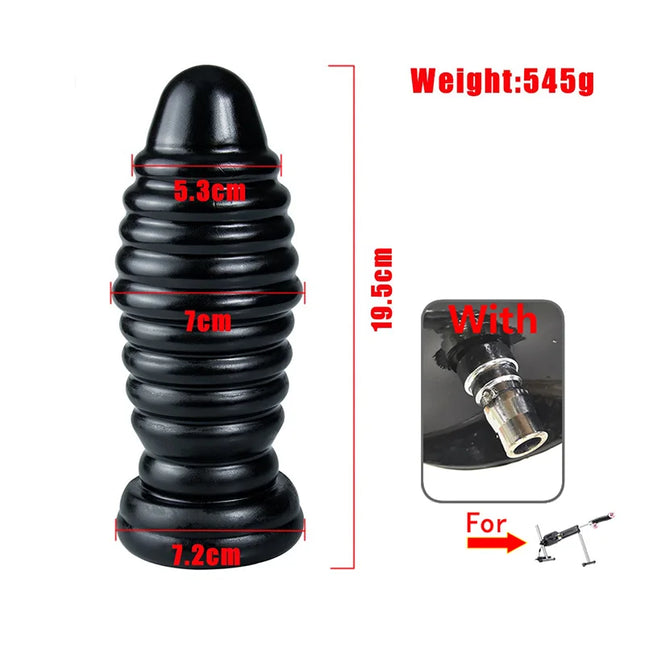 3XLR Sex Machine Attachments Huge Soft Butt Plug Large Anal Trainer Realistic Dildo Adult Masturbation Toys Vac-U-Lock Connector