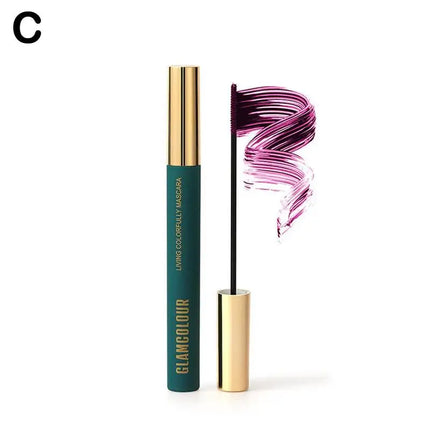 Mascara Long Lasting Waterproof Sweatproof Silk Fiber Thick Curling Eyelash Extension Volume Smudge-proof Quick Dry Non-blooming