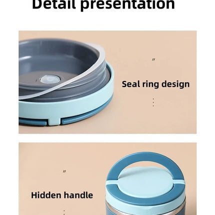 630/1000ml Food Thermal Jar Insulated Soup Cup Thermos Containers Stainless Steel Lunch Box Thermo Keep Hot for School Children