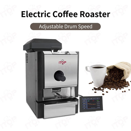 ITOP Coffee Bean Roaster CBR-2 Drum Roasting Machine Using with Artisan,500g Roaster With Cooler Smoke Filter