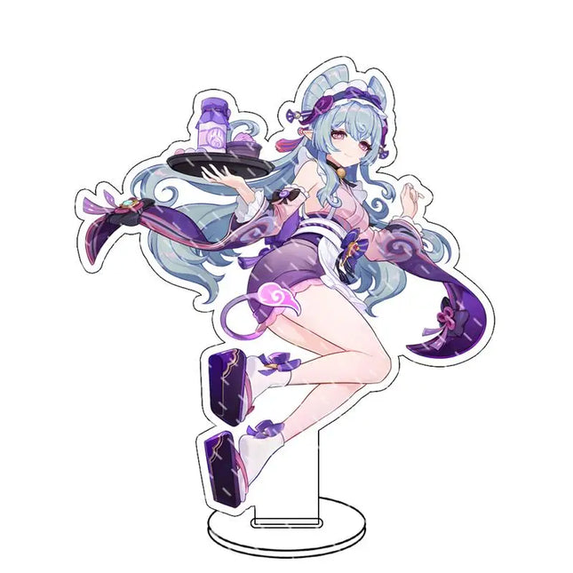 Genshin lmpact Anime Figure Acrylic Stand Lauma Flins Aino Ineffa Model Plate 1pc Desk Decor Standing Sign Game Fans Gifts Key