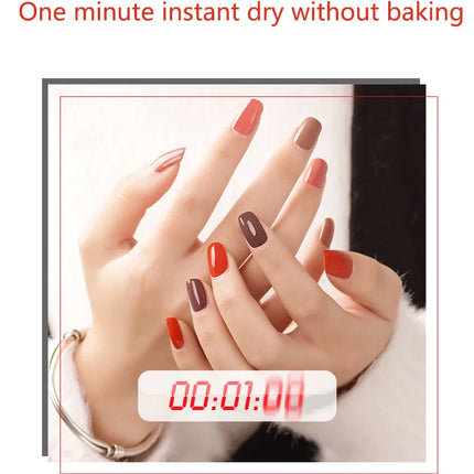 40 Colors Nail Polish Quick Dry No-bake Lasting Water-based Tearable Manicure Not Easy To Fade Semi-permanent Varnish Nail Art