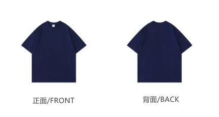 600G Heavy Cotton Short-sleeved T-shirt Men's and Women's Summer Loose Casual Trend Versatile Round Neck Half-sleeved Clothes