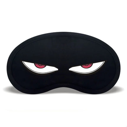 Cute Expression Black Blackout Eye Mask Women Girl Men Office Travel Essential Gift Unisex Funny Cartoon Nap Time Sleep Eye Mask