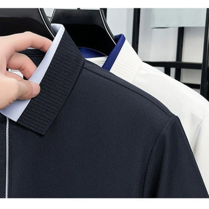 Men's Classic Polo Shirt, 2026 New Summer Collection, Soft Cotton Blend Fabric, Lightweight Comfortable Business Casual Wear