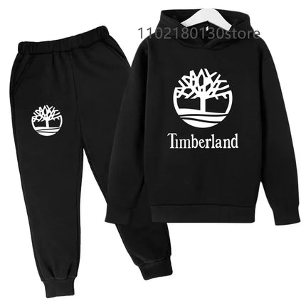 Kids Casual Spring Autumn 2pcs Letter Print Long Sleeve Hoodie+Pants Tracksuits 2-13 Years Boys Girls Fashion Child Clothes Sets