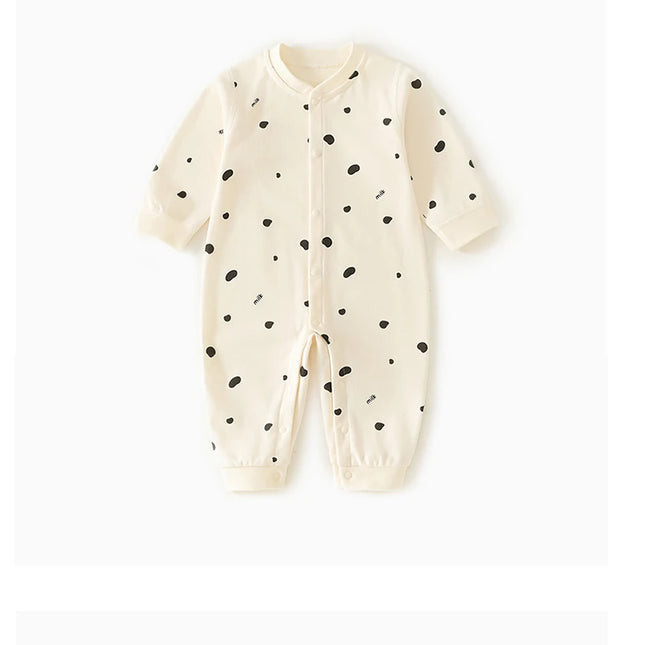 0-2Y Pure Cotton Long Sleeve Newborn Baby Rompers Skin-friendly One Piece Diaper Jumpsuit Underwear Infant Cartoon Homewear
