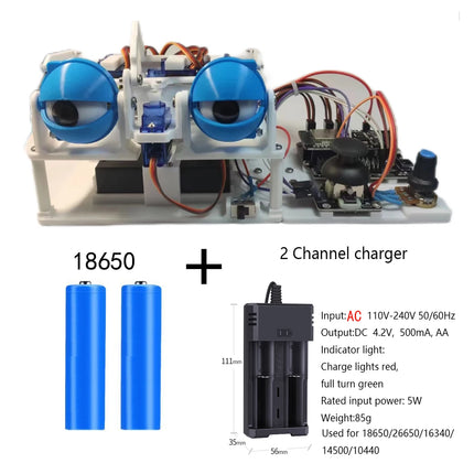 APP Control and Joystic Control SG90 Robotic Eye For Arduino Robot Eyes DIY Kit 3D Printing ESP32 Programmable Robot Starter Toy