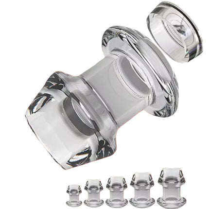 4 Sizes Transparent Hollow Anal Plug Dilator Silicone Butt Plug Speculum Peeking Anal Prostate Massage Sex Toy For Woman Men Gay