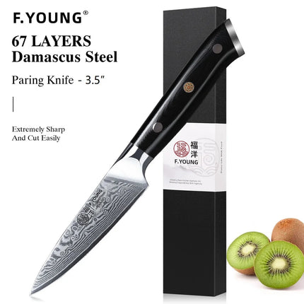 F.YOUNG Professional Kitchen Knives Damascus Steel Japanese Chef Knife Slicer Sashimi Utility Fruit Cooking Kitchenware Utensils