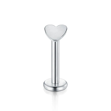 1PC Steel Inernally Thread Labret Stud Rings Piercing Star Heart Shape Ear Cartilage Tragus Orelha Stud Helix Piercing Jewelry