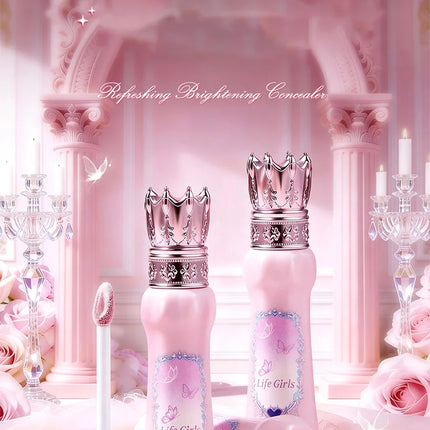 Hua Yin Ji Brightening Concealer, a fair-skinned girl's tender pink look, natural nude makeup, and a natural look,flowers