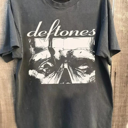 Deftones Tour 2026 T-shirt Around The Fur Album Graphic T-shirts Short Sleeve Cotton Summer T-shirt Hip Hop Band Fashion Tees