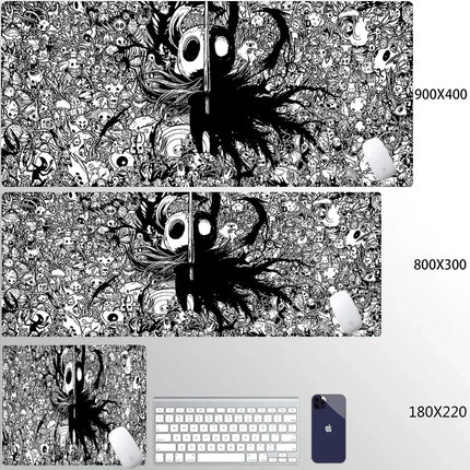 Large Hollow Knight PC Gaming Accessories Mouse Pad Office Laptop Cartoon Game Cabinet Mousepad Anime Cute HD Table Mat Carpet