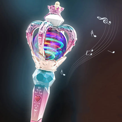 Children Magic Wand Fairy Wand Toys Girl Light Crystal Musical Electric Toys Role-playing Props Decoration Queen Scepter Gifts