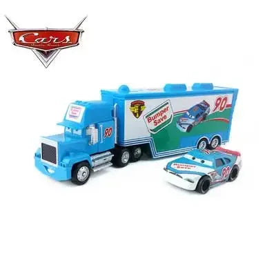 Pixar Cars Lightning McQueen Mack Uncle Truck Black Storm Jackson Cruz Set Metal Diecast Model Toy Kids Christmas Gift