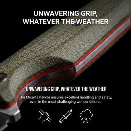 High-quality steel fixed blade, outdoor knife, camping knife, high-hardness stainless steel one-piece tang with sheath emergency
