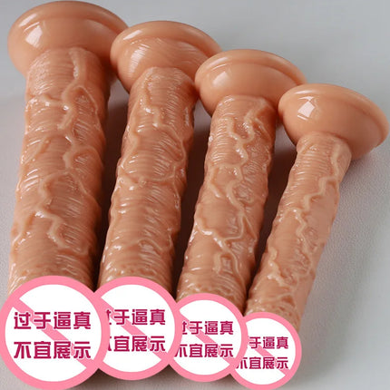 Super Soft Lesbian Strap-on Big Dildo Realistic Small Fake Penis Dick Anal Plug Adult Sex Toys