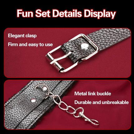 BDSM Bondage Restraint Kit 10 Pieces Drawstrings Collars Eye Masks Mouth Balls Whips Cotton Ropes Nipple Clamps Rope for Couple