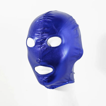 Sex Headgear Hood Fetish Mask Open Mouth With Eyes Halloween Cosplay Costumes For Men Women Faux Leather Exotic Accessaries ﻿