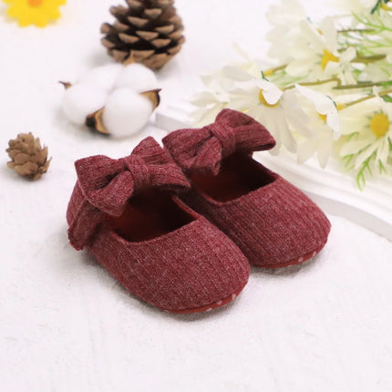 Adorable Bowknot Mary Jane Shoes For Baby Girls - Lightweight, Non-Slip & Soft Flat Sole For Indoor/Outdoor Walking All Year Rou