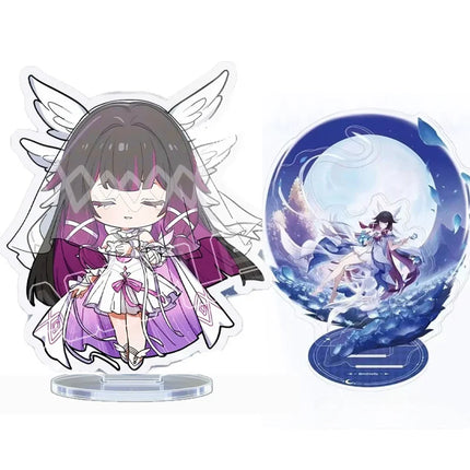 Game Yuanshen Gen Impact Character Columbina Hyposelenia Anime Stand Figure Plaque Desktop Ornament Stand Sign Model Exquisite
