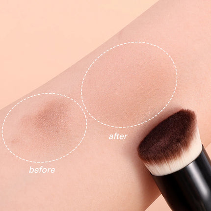 High Quality Makeup Kabuki Foundation Brush Luxury Single Pro Large Slant Triangle Square Tapered Vegan Cosmetic Brushes