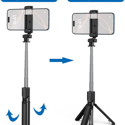 Selfie Stick Tripod with Remote, Retractable, for iPhone Android