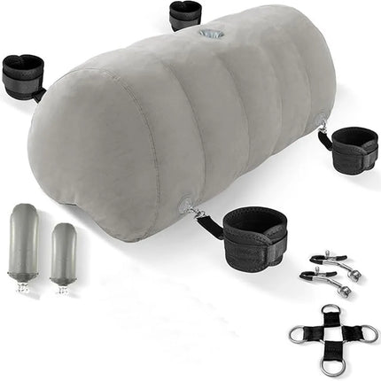 Sex Pillow Couples Sex Toys, SM Product Heart Shaped Inflatable Cushion Furniture for Bedroom Dildo Mount, Cross Strap, Nipple C
